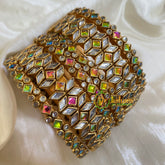 Multicolor Silk Thread Kundan Bridal Bangle-G6198